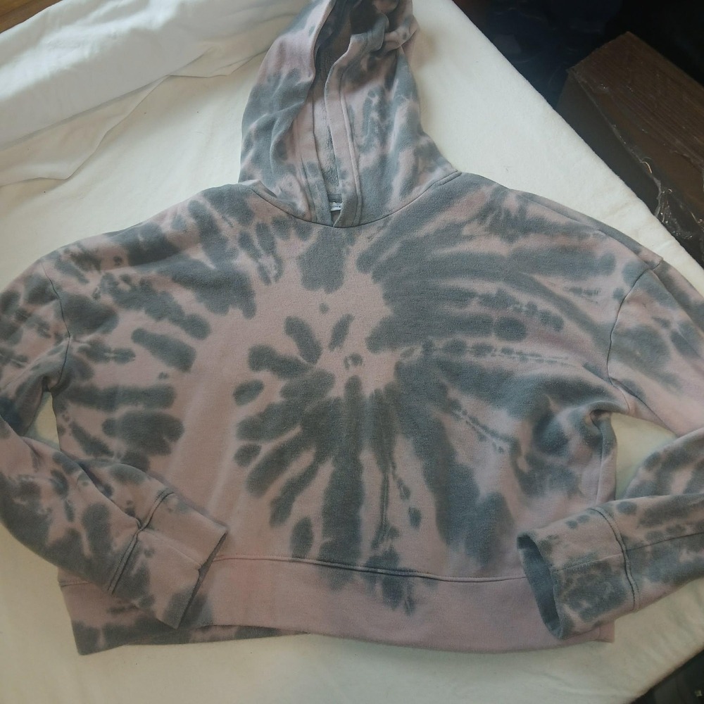 Sugar & Jade Girls XL 16/18 Pink Grey Tie Dye Oversized Hoodie Sweatshirt